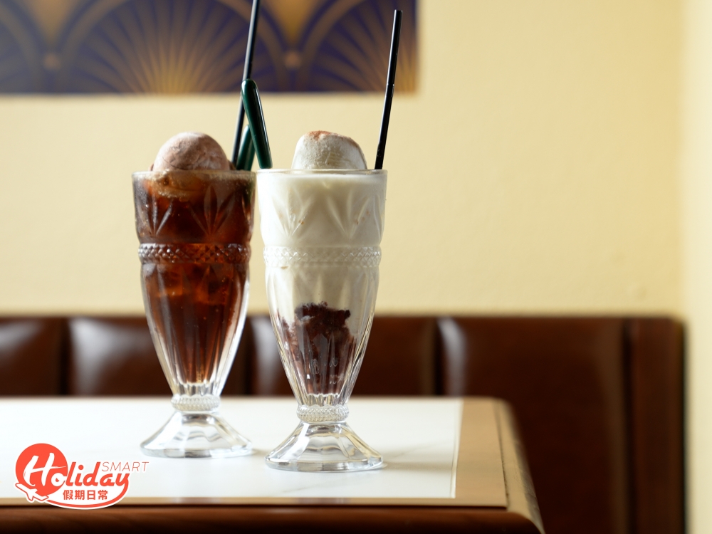 另外，店內更供應多款的懷舊特飲，好似唂咕和滾水蛋都可以在這裏找到，感覺似足回到80年代的港式扒房。