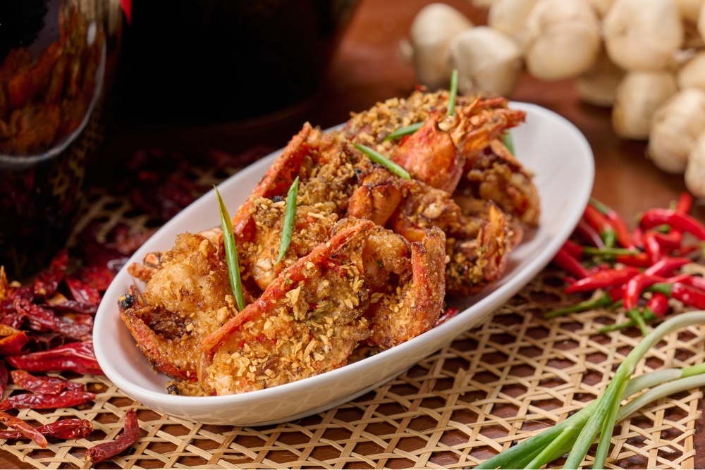 避風塘炒龍蝦。