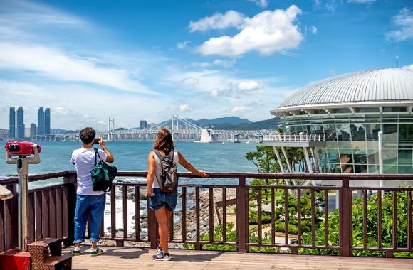 釜山煙火節觀賞煙火熱點：冬柏島
