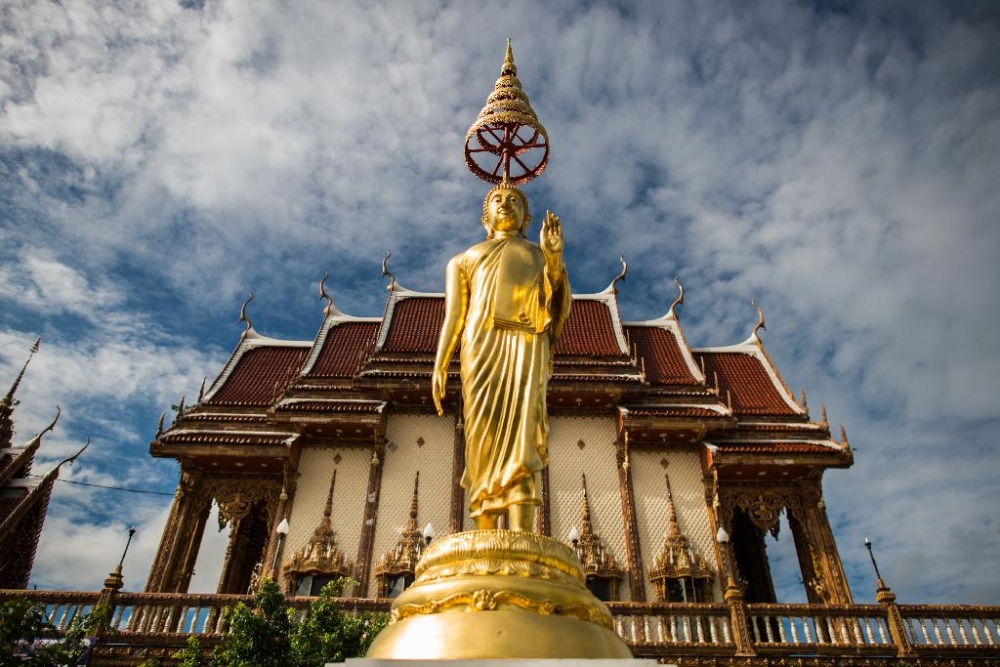 寺廟分為新舊兩個部分，一邊係彩象寺，一邊係由泰國著名高僧-龍婆坤大師住所改建而成的紀念博物館。