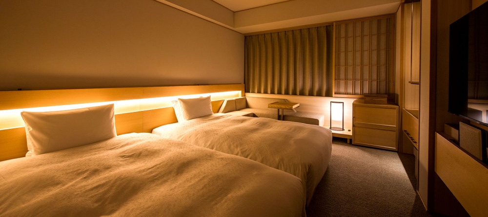 酒店揉合了現代和日式風格