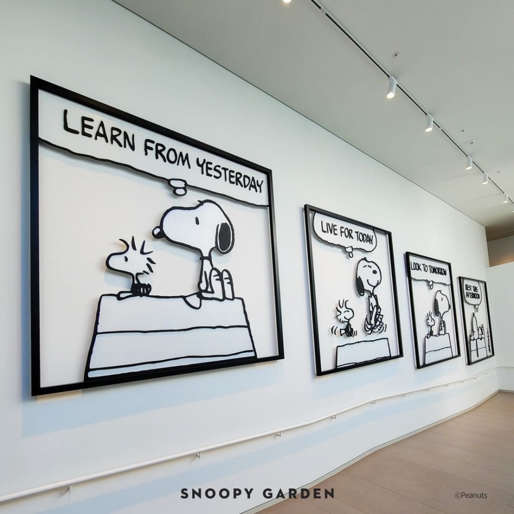 「庭園小屋」還原各種經典漫畫場景、獨家展示漫畫原稿，以及大量《花生漫畫》溫馨故事的壁畫和字句。