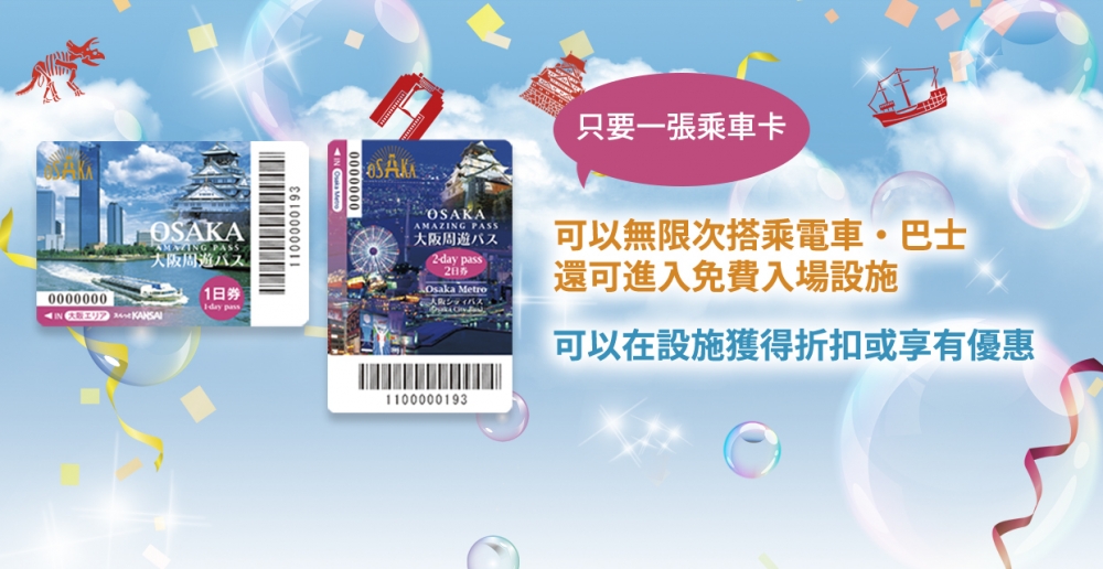 大阪觀光必買一神卡：大阪周遊卡！