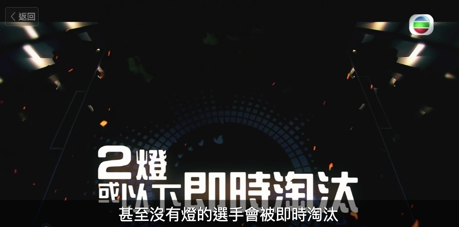 只得1、2盞燈,甚至無燈嘅參賽者則即時淘汰!