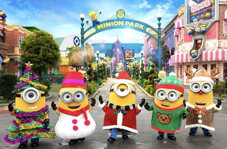 另外還有裝扮成麋鹿、天使等的Minions特別匯演!