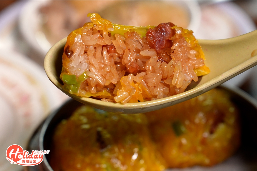 臘味糯米包的賣相金黃油亮透明,食落煙韌之外臘味香突出。