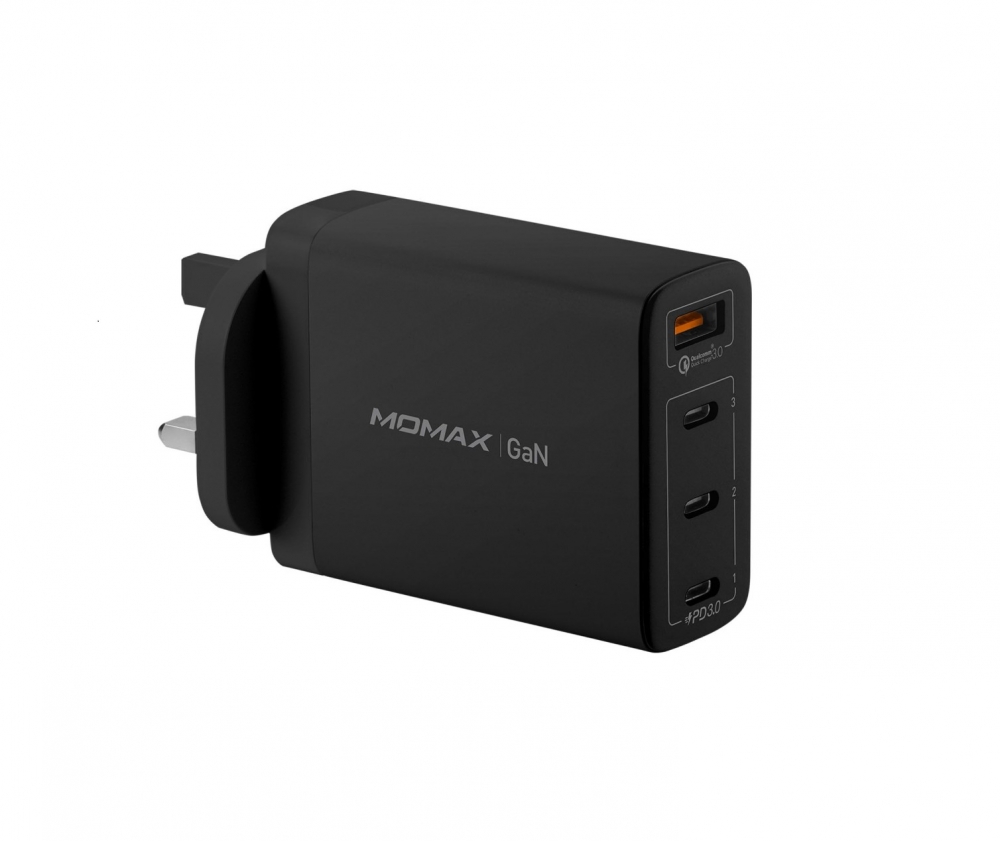 Momax|One Plug GaN 100W 四輸出快速充電器1個(黑)$358.8(原價:$598)