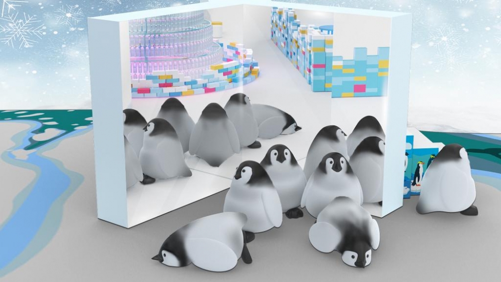 幻視打卡區和數十隻小企鵝一起大合照～