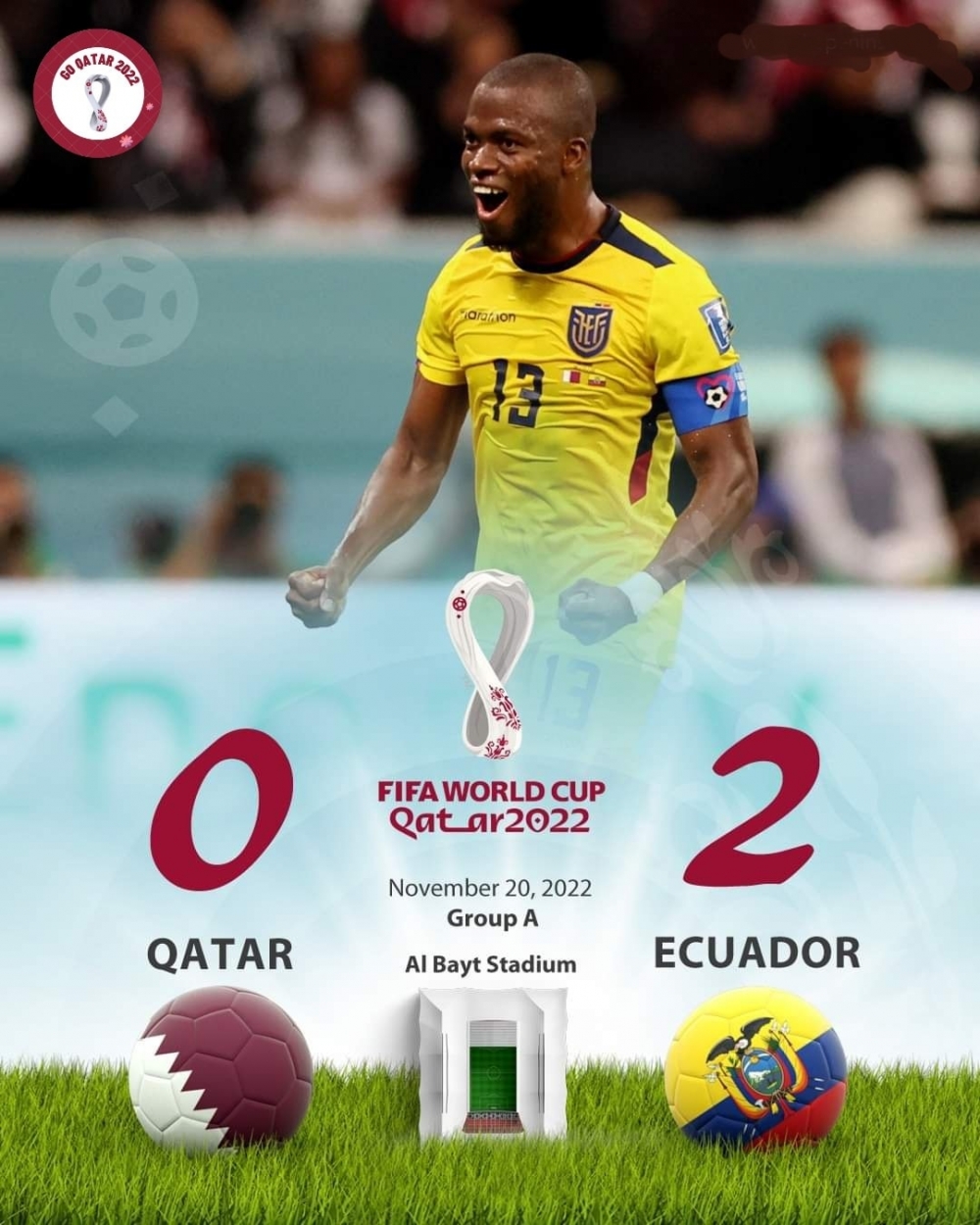 卡塔爾第一戰對南美洲的厄瓜多爾便已落敗。