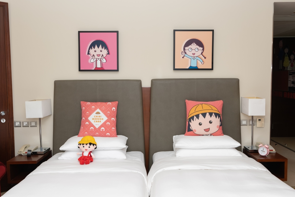 尖沙咀凱悅酒店最近推出櫻桃小丸子主題的酒店staycation。