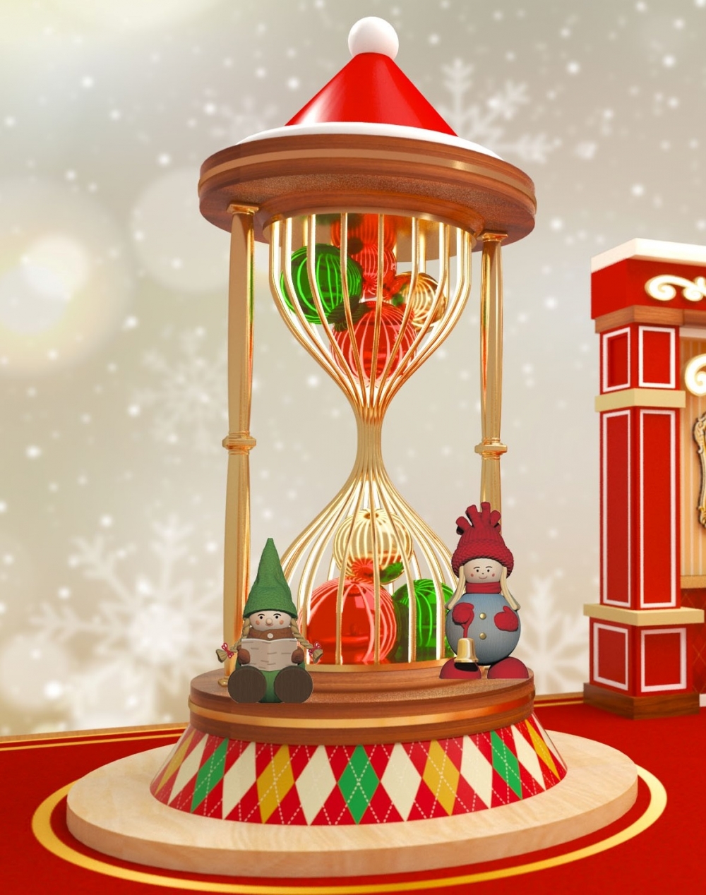 巨型聖誕沙漏！