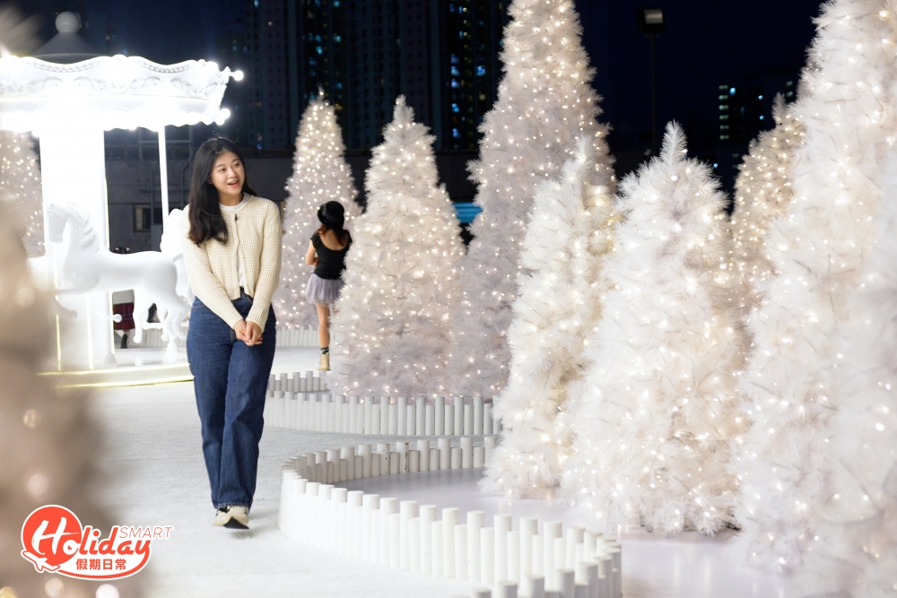 而且入夜後加上閃閃亮光的燈飾更加浪漫，情侶們不要錯過這個夢幻樂園！