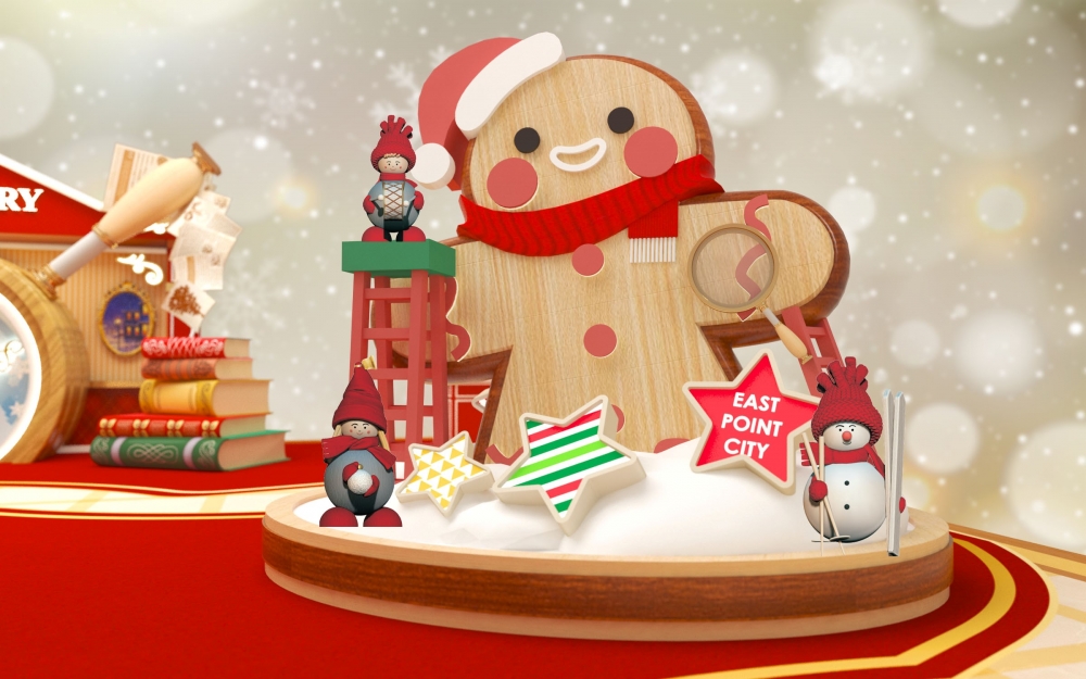 3米高木雕巨型聖誕薑餅人寶寶～