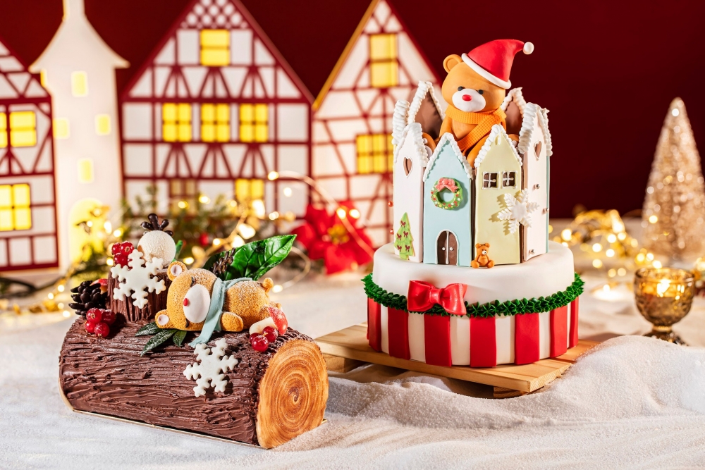 超萌的聖誕樹頭蛋糕！