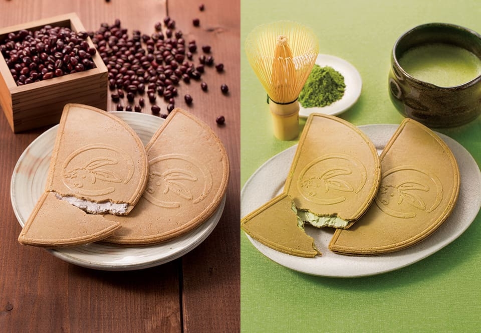 帶有兔子圖案的半月形餅乾,是鐮倉的特色名物