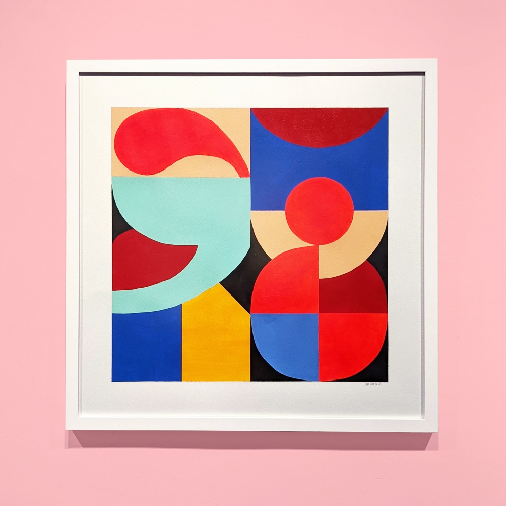 麥芷筠幾何文字系列，將漢字轉化成幾何形狀，以鮮亮活潑色彩傳揚歡樂與愛！