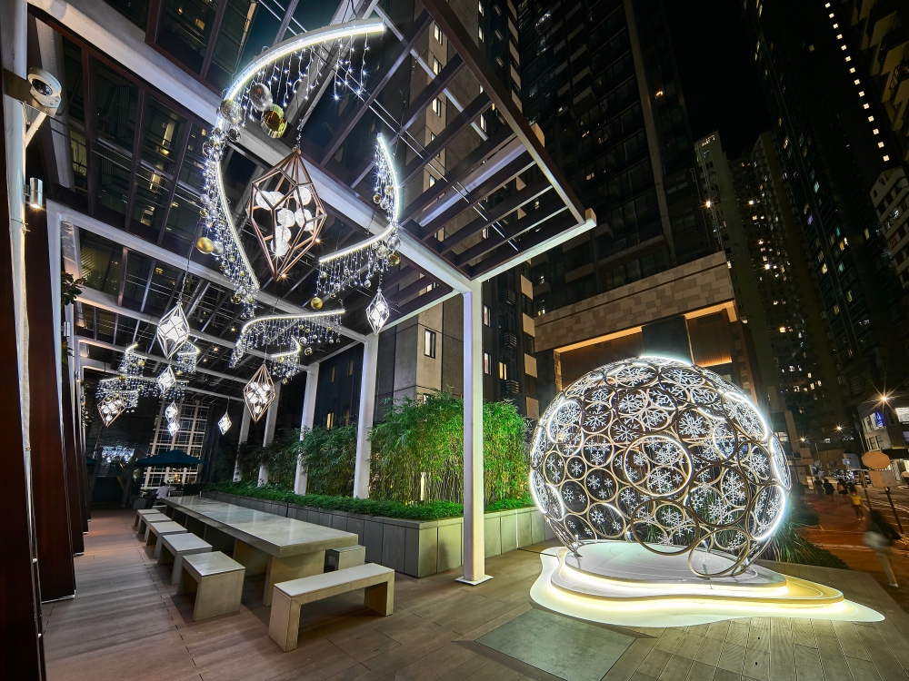 唔好錯過巨型雪球旁邊嘅掛飾！