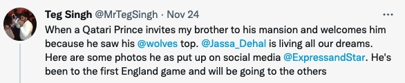 Teg Singh Twitter