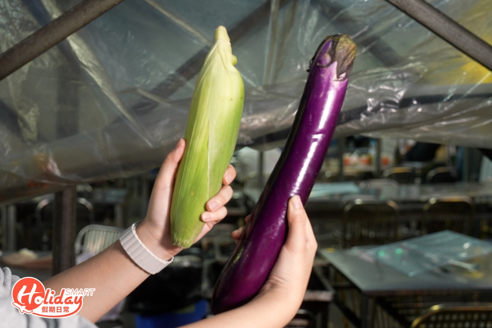 而最受歡迎是原條茄子、粟米和香甜多汁的燒菠蘿，應有盡有！