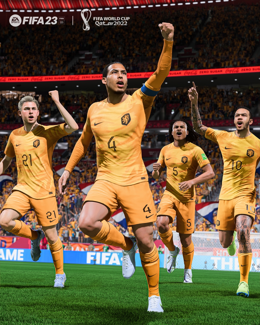 騙徒以《FIFA 23》遊戲中的「世界盃模式」,取代真正的比賽畫面。