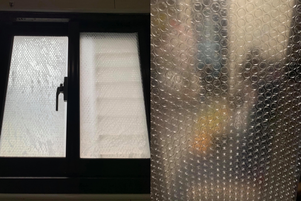 膠製的啪啪紙為絕緣體，可以阻隔到冷空氣傳入