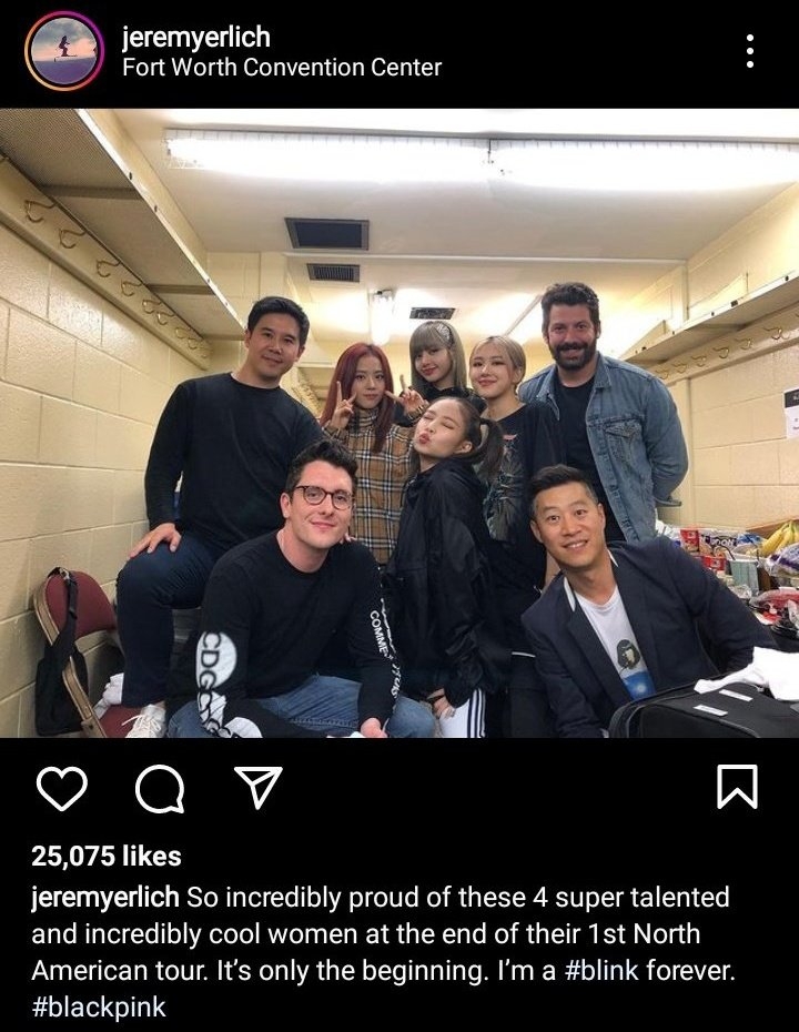 隨後該男子身份曝光,佢係線上音樂串流平台「Spotify」嘅高層Jeremy Erlich(圖中Rosé右邊)