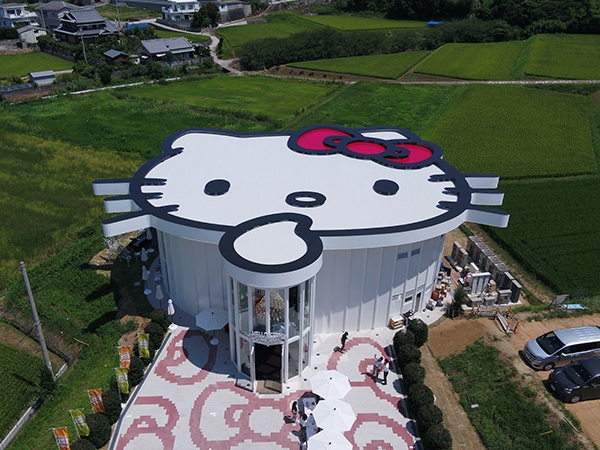 擁有吉尼斯世界紀錄「最大字形屋頂」的「HELLO KITTY SHOW BOX」！