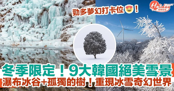 【韓國賞雪2022】9大韓國冬季絕美雪景！冬日限定瀑布冰谷+孤獨的樹！重現冰雪奇幻世界～