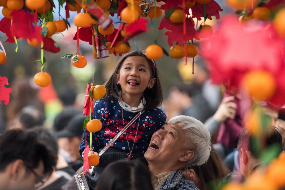 每年新年少不了向許願樹拋寶牒祈福喇～