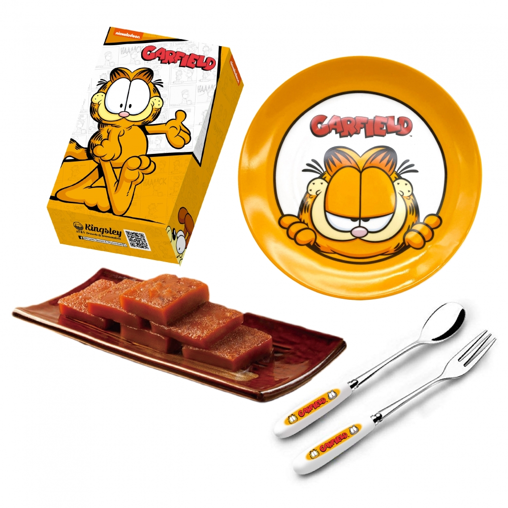 以日本食材炮製的日本黑糖年糕及大根蘿蔔糕，當中更可連同Garfield 陶瓷碟、餐具等一同購買！