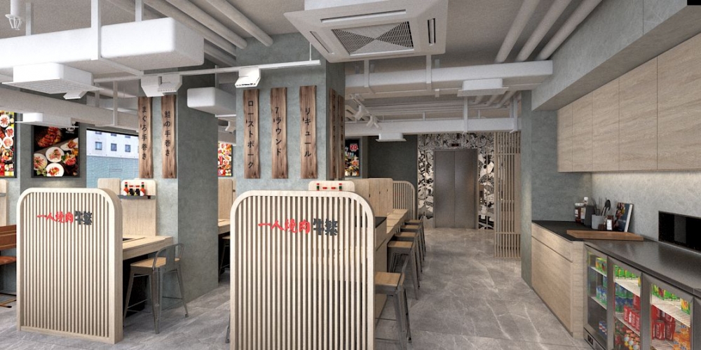 一人燒肉店愈開愈多，在全球擁有逾160間分店的日本過江龍燒肉店「牛繁」，在尖沙咀和荃灣均設有分店，最近更進駐旺角開設第3間分店，新店主打一人燒肉，既然是一人燒肉店，座位上當然有特別設計，特設私隱度極高的一人專用座位。