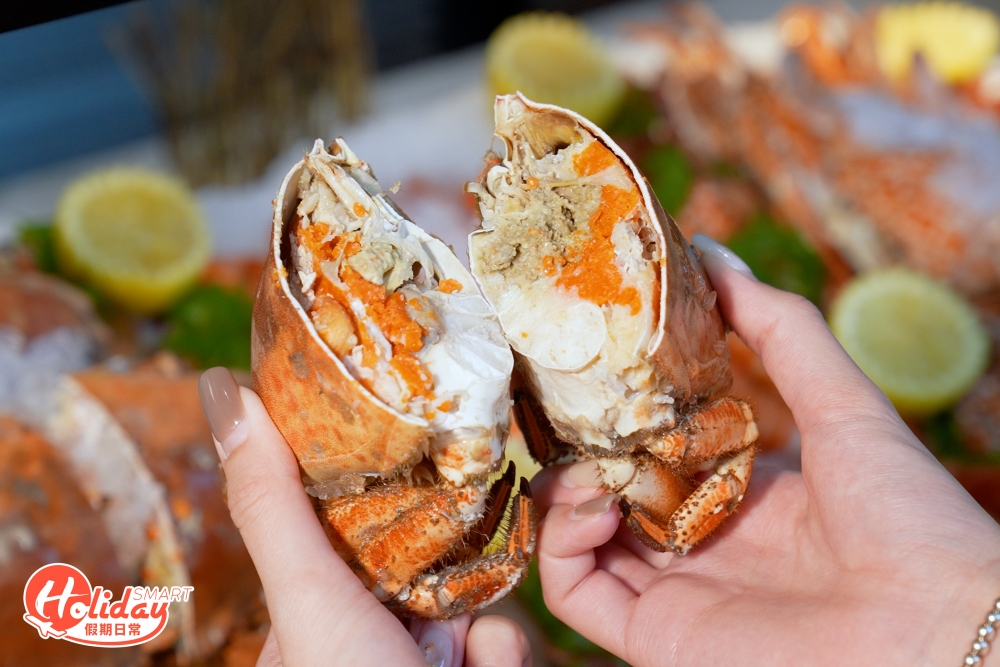 冰鎮海鮮區有5款海鮮，由歐洲及日本直送，包括日本鱈場蟹腳、青口、大蝦、愛爾蘭麵包蟹，三點蟹或紅蟹則根據時令而定。麵包蟹肉質肥厚，鮮甜啖啖肉，回本度極高，蟹迷必食。