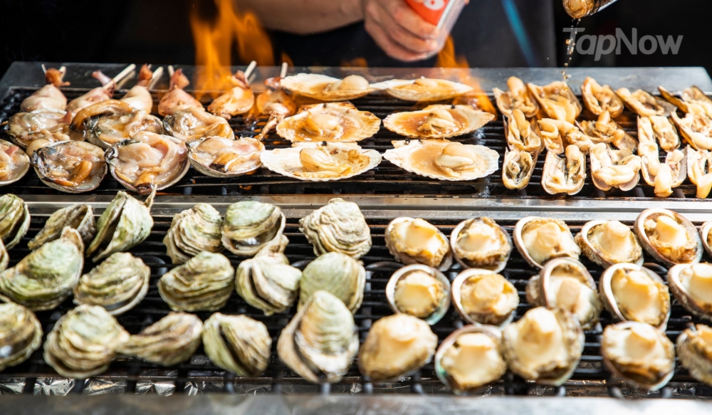 各式各樣的燒海鮮～