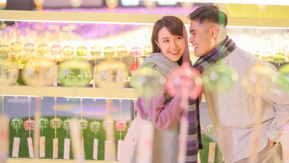 以風鈴裝飾的蜜瓜主題車站裝置～