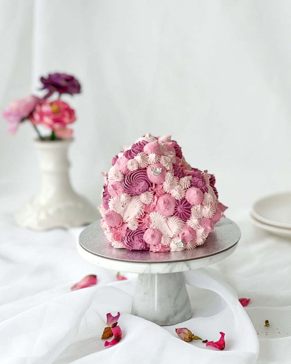 浪漫甜心心型純素蛋糕 ～