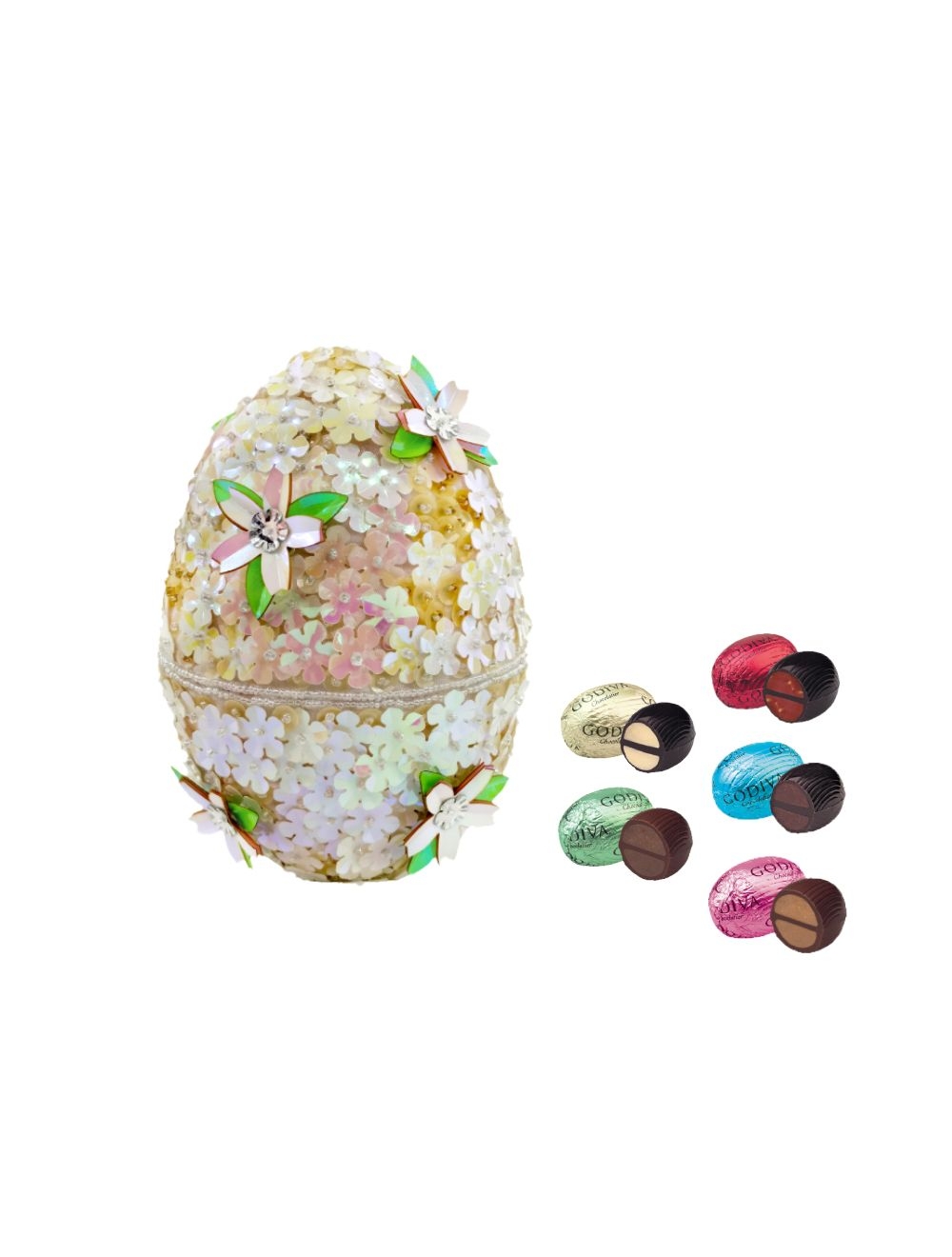 春季復活蛋形巧克力禮盒15顆裝。