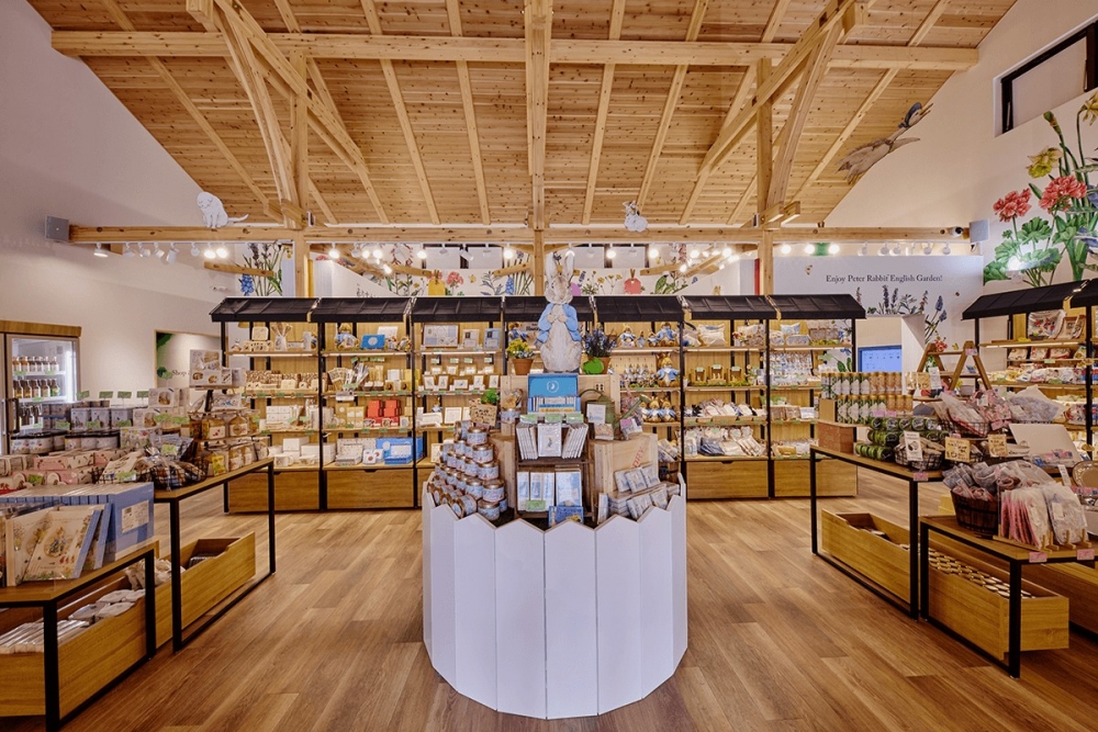 彼得兔英式花園內的商品區，彼得兔粉絲必逛！