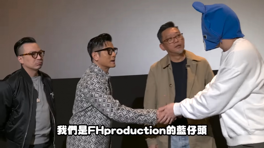 郭富城近日同藍仔頭拍新戲宣傳片。