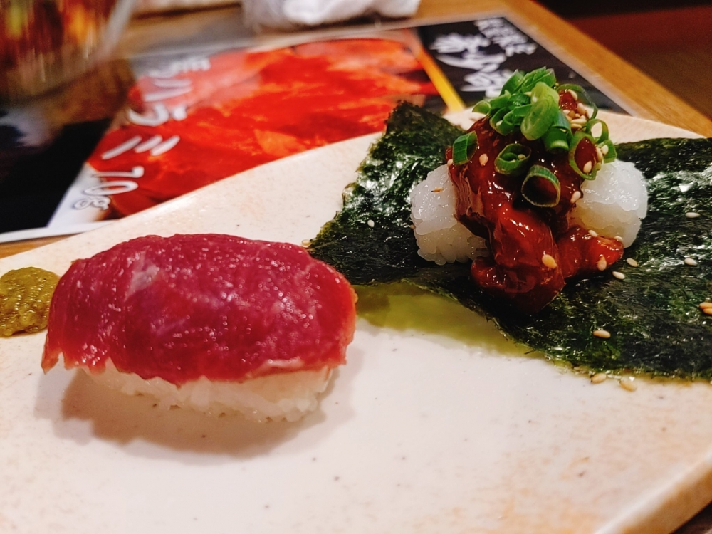 馬太郎最近追加咗馬肉壽司。