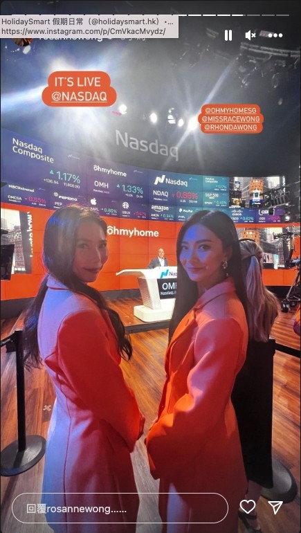 Race及Rhonda一同舉行收盤敲鐘儀式。