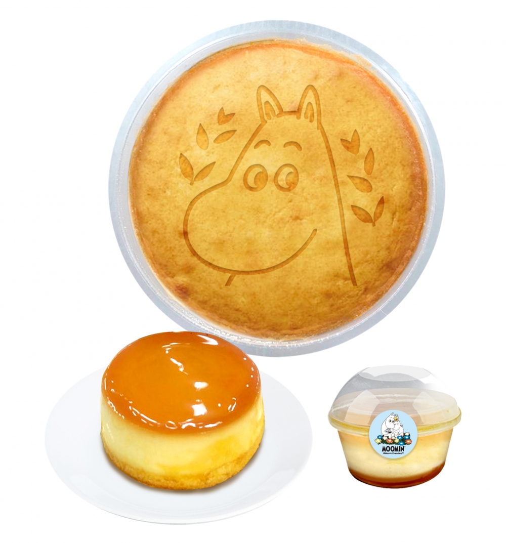 印有MOOMIN圖案的布丁燒~