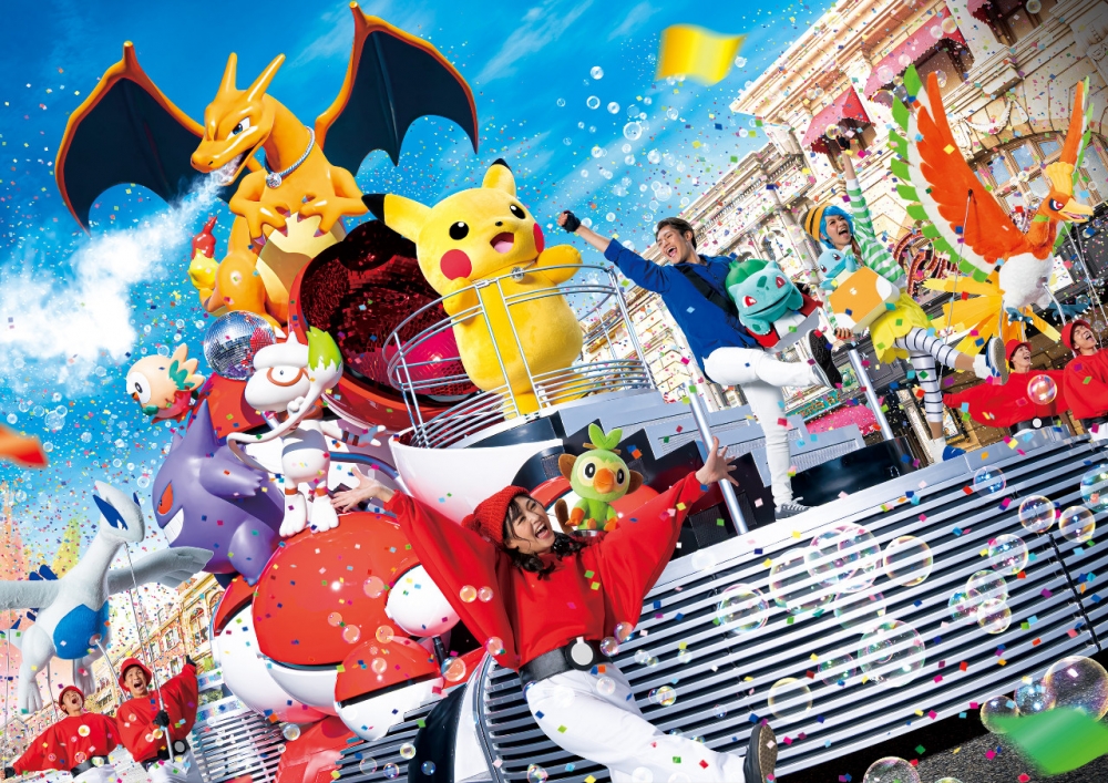 首次登場的Pokémon花車，集合了多個人氣Pokémon角色們啊！