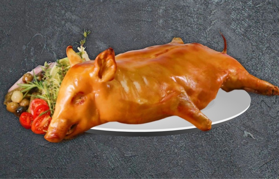 招牌西班牙燒原隻乳豬！