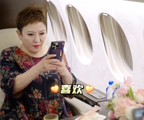 從手機鏡頭同「動態島」嚟睇，向太嘅手機應該係iPhone 14 Pro。