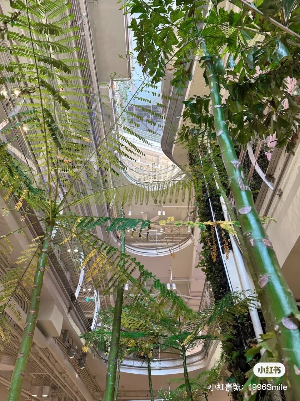 商場內外處處可見綠植及水池等的設計及擺設～