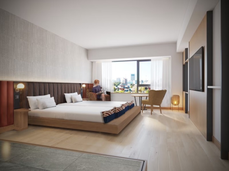 豪華雙人間面積有33平方米，同樣有兩張床，同時房間仲有梳化、浴缸