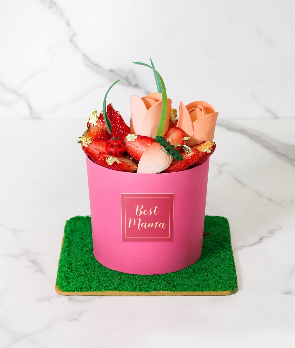 母親節蛋糕2023推介:BEST MAMA 士多啤梨意大利芝士蛋糕