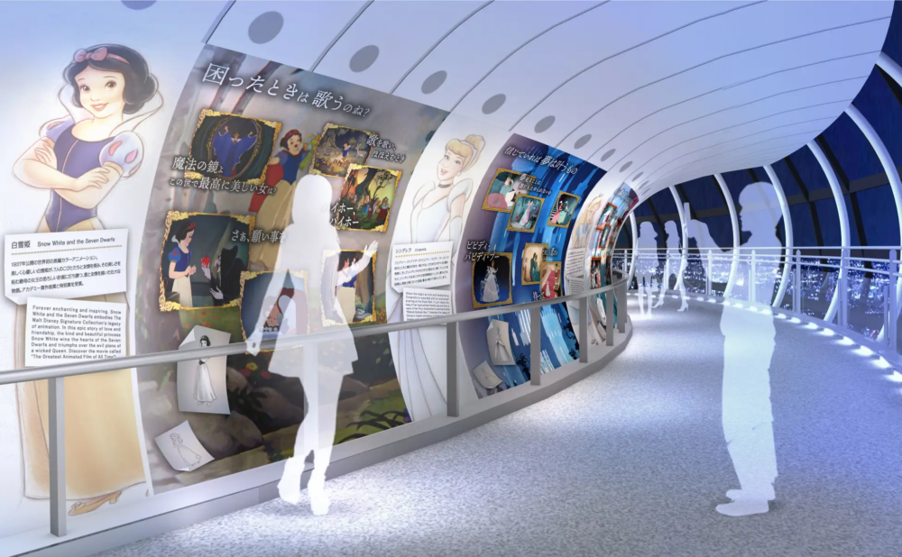 天望回廊沿路可見迪士尼動畫各種著名場景！