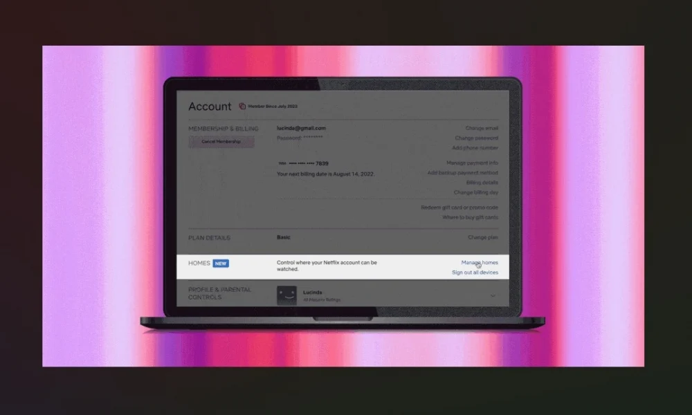 Netflix會根據帳號持有者使用的IP地址及裝置ID等信息，以判斷使用者是否係非同住者～