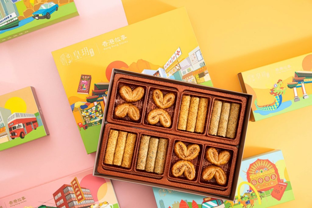 禮盒入面就有各種不同口味嘅蛋卷 、蝴蝶酥 、脆條等